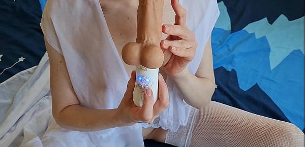  Young Milf Unpacking Bestvibe Thrusting Dildo, this toy could replace her lazy husband.... its alive!!!